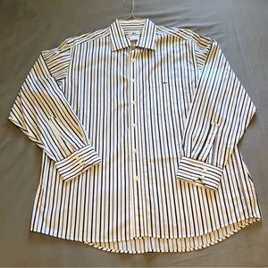 Lacoste Striped Long Sleeve Button Down Shirt Size 44